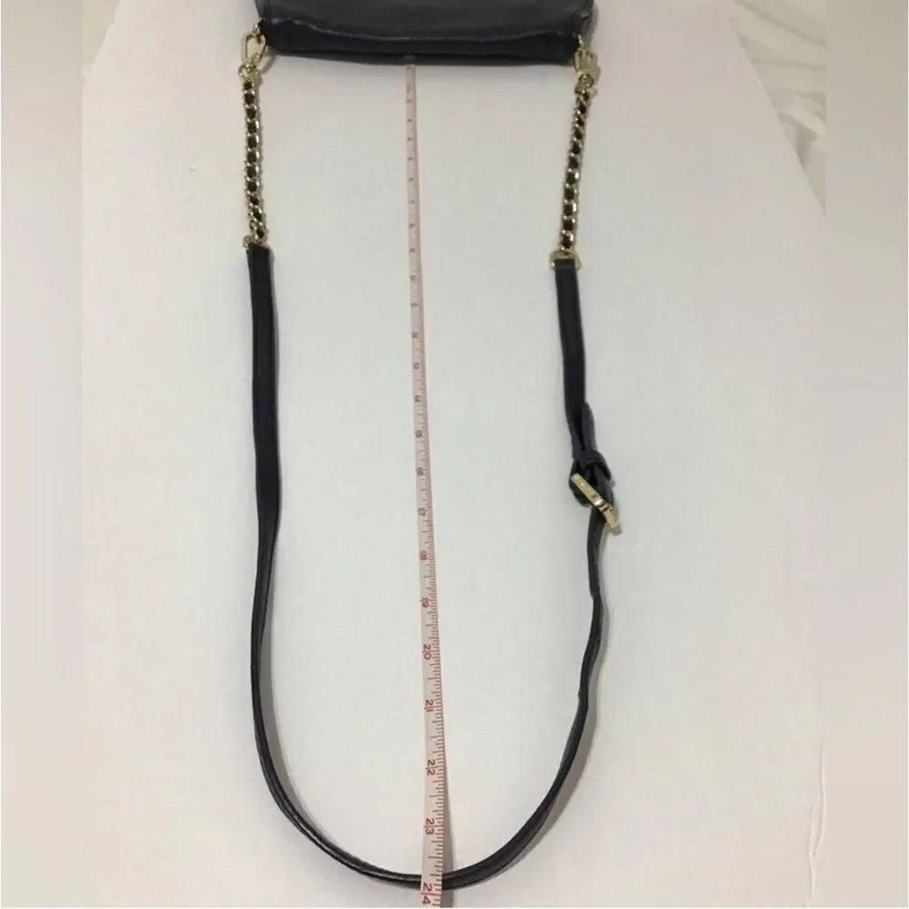 Tory Burch Blue Britten Pebble Leather Crossbody/Clutch Bag